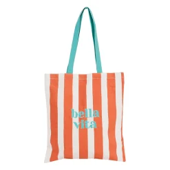 Sac tote bag en tissu corail et émeraude - Palma