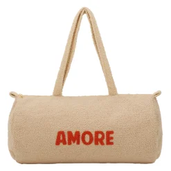 Sac weekend en bouclettes ecru - Funny