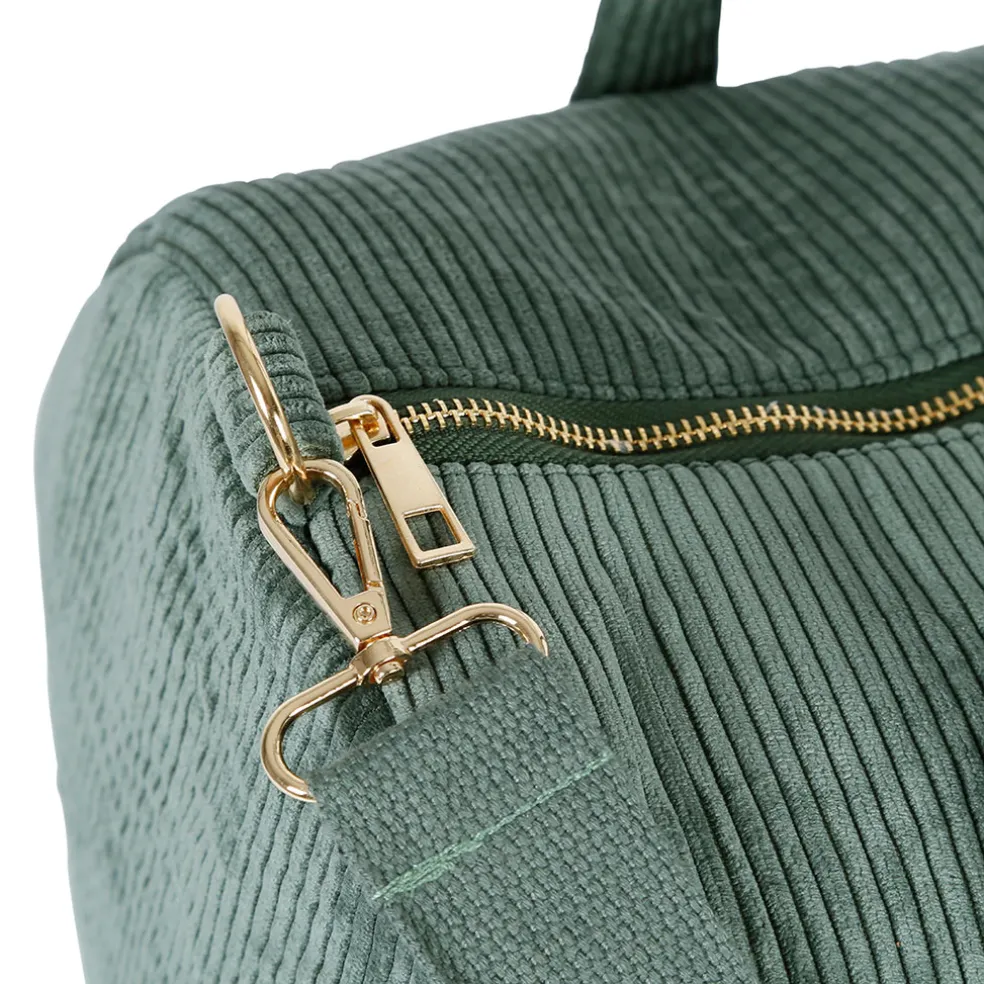 Sac weekend en velours côtelé vert emeraude - Funny