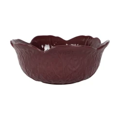 Saladier chou en grès aubergine d22cm - Chou