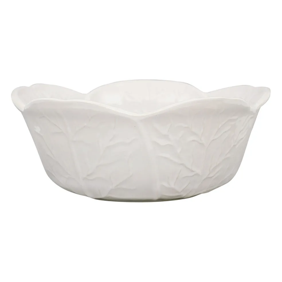 Saladier chou en grès blanc d27cm - Chou