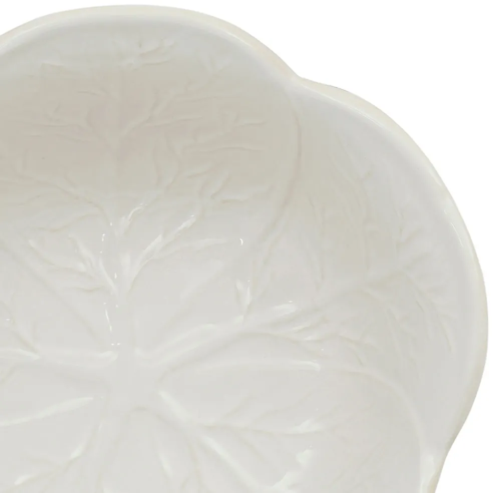 Saladier chou en grès blanc d27cm - Chou