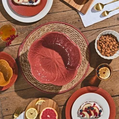 Saladier chou en grès rhubarbe d27cm - Chou