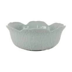 Saladier chou en grès vert d'eau d22cm