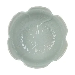 Saladier chou en grès vert d'eau d22cm