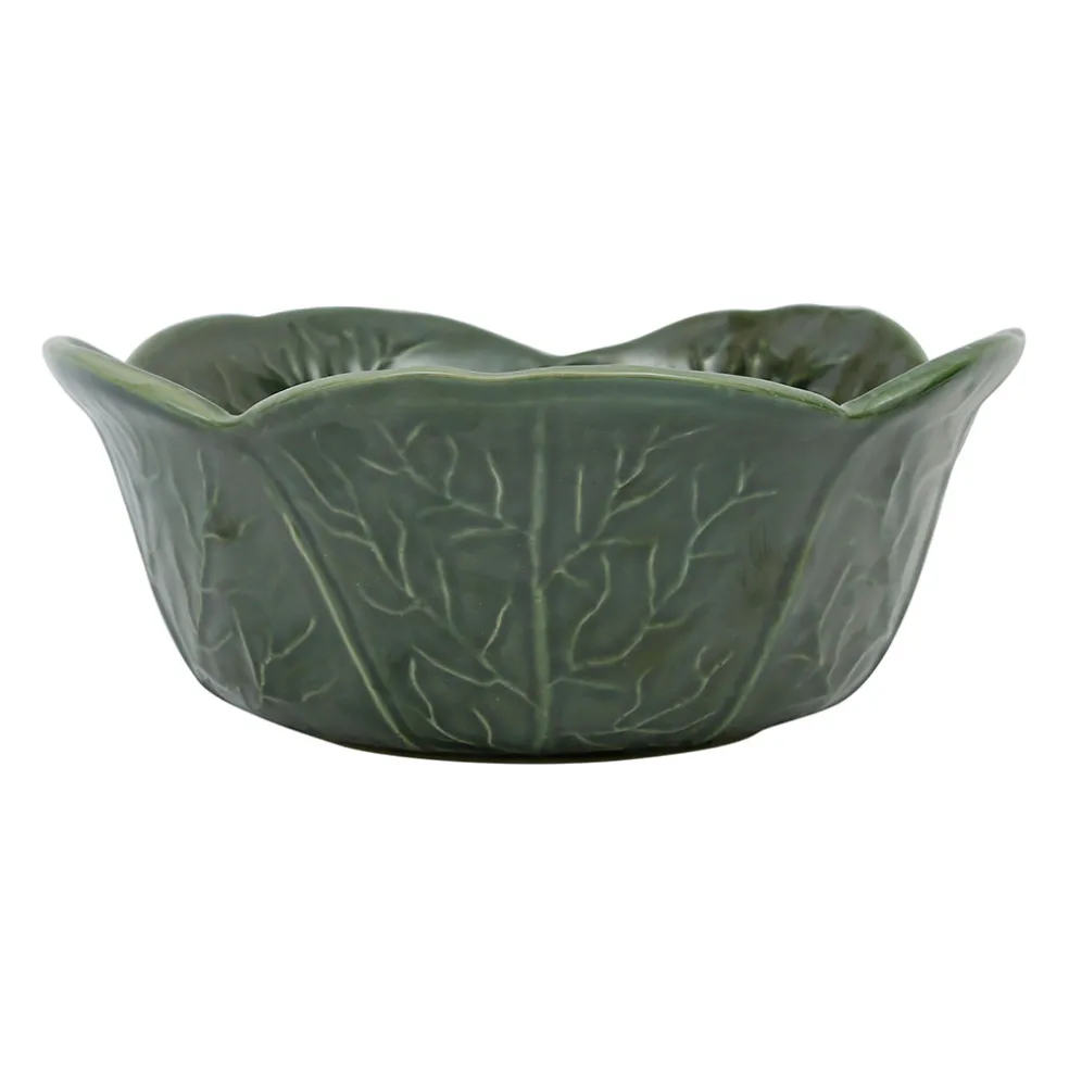 Saladier chou en grès vert d27cm - Chou
