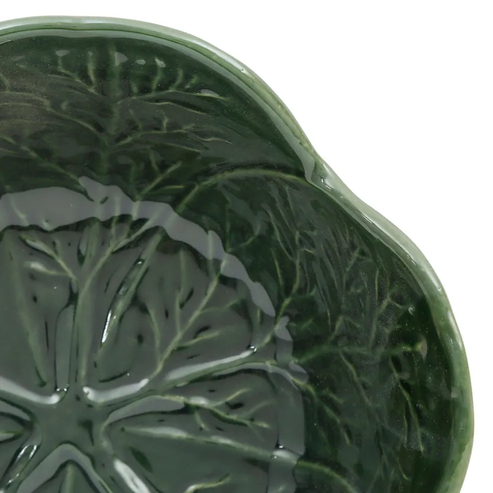 Saladier chou en grès vert d27cm - Chou