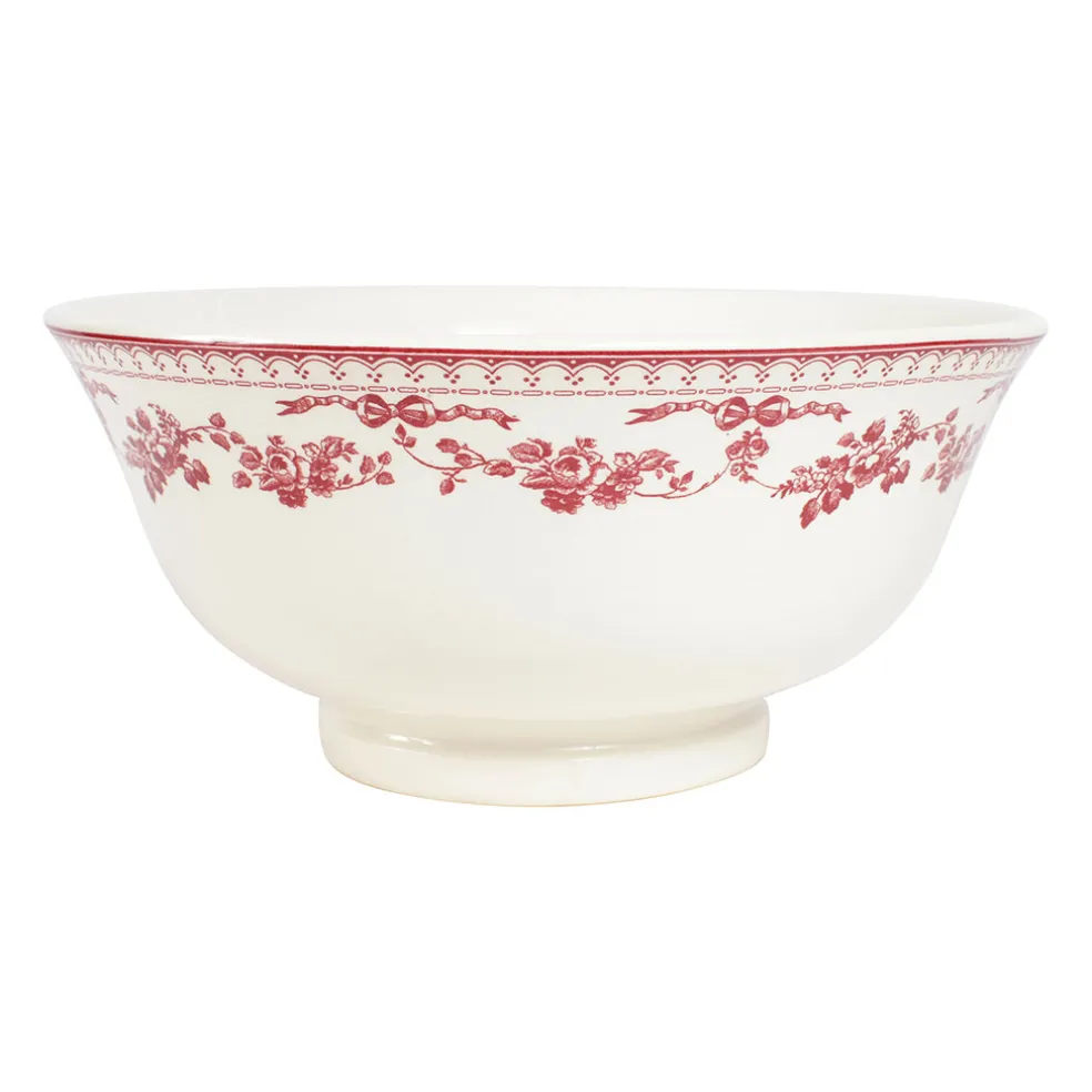 Saladier en faïence bordeaux - faustine