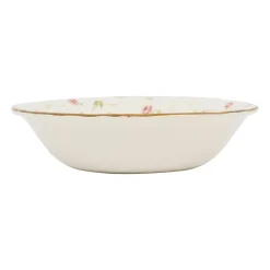 Saladier en faïence rose et doré d23cm - Rose