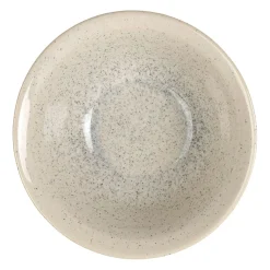 Saladier en grès blanc moucheté d26cm - Jeanne