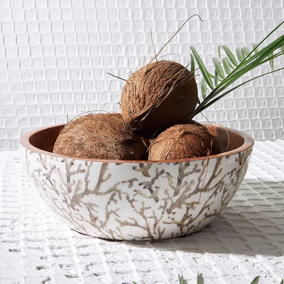 Saladier en manguier beige d30cm - Estran