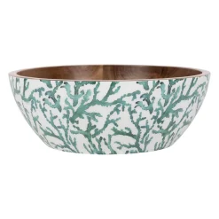 Saladier en manguier turquoise d30cm - Estran