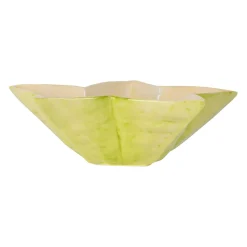 Saladier étoile de mer en dolomite vert et jaune d28cm