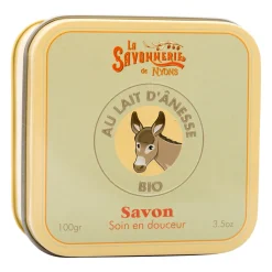 Savon boîte métal lait d'anesse bio