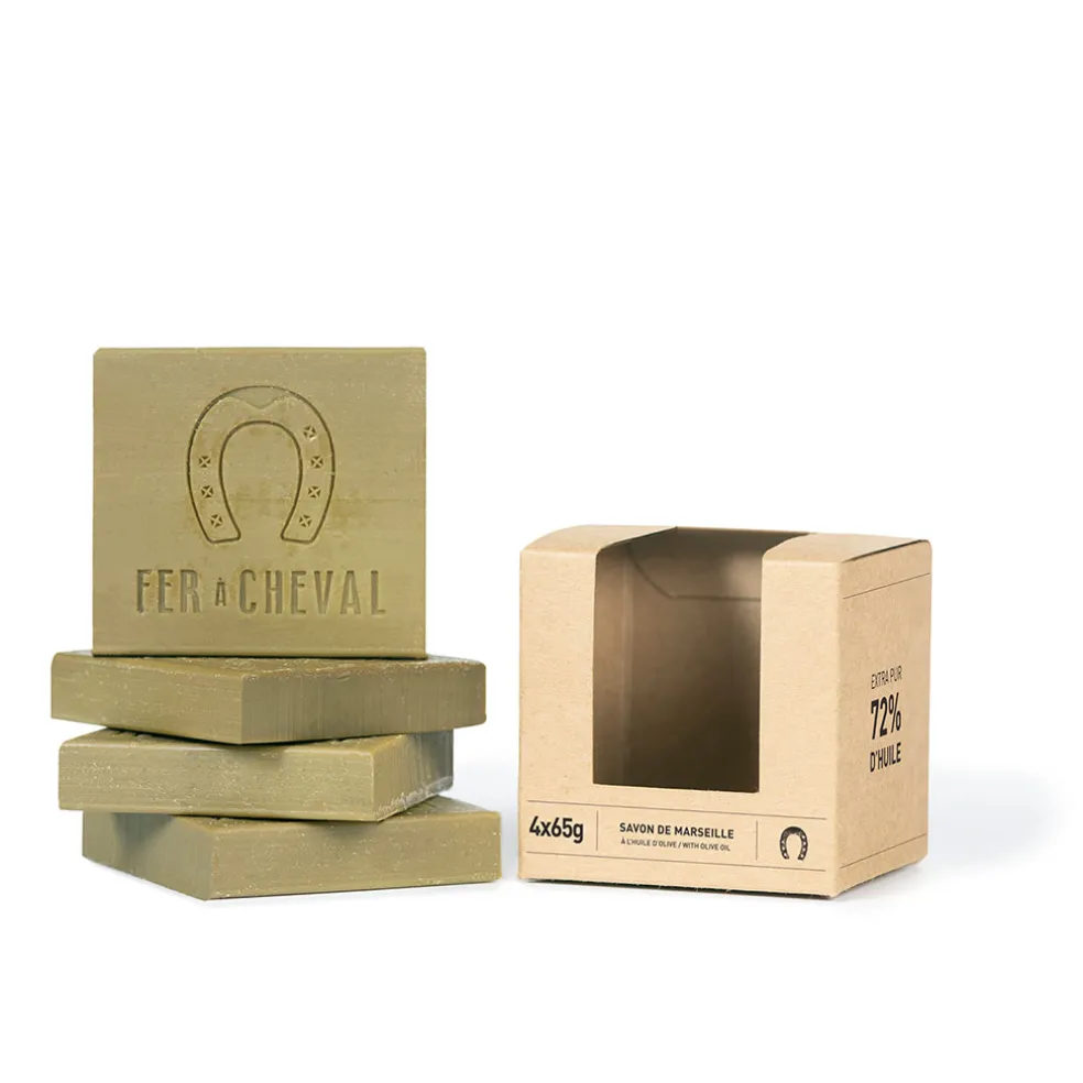 Savon de marseille cube tranche à l'huile d'olive 4x65g