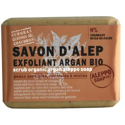 Savon d'alep exfoliant argan bio 100g
