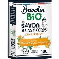 Savon solide fleur d'oranger et menthe - Cosmébio