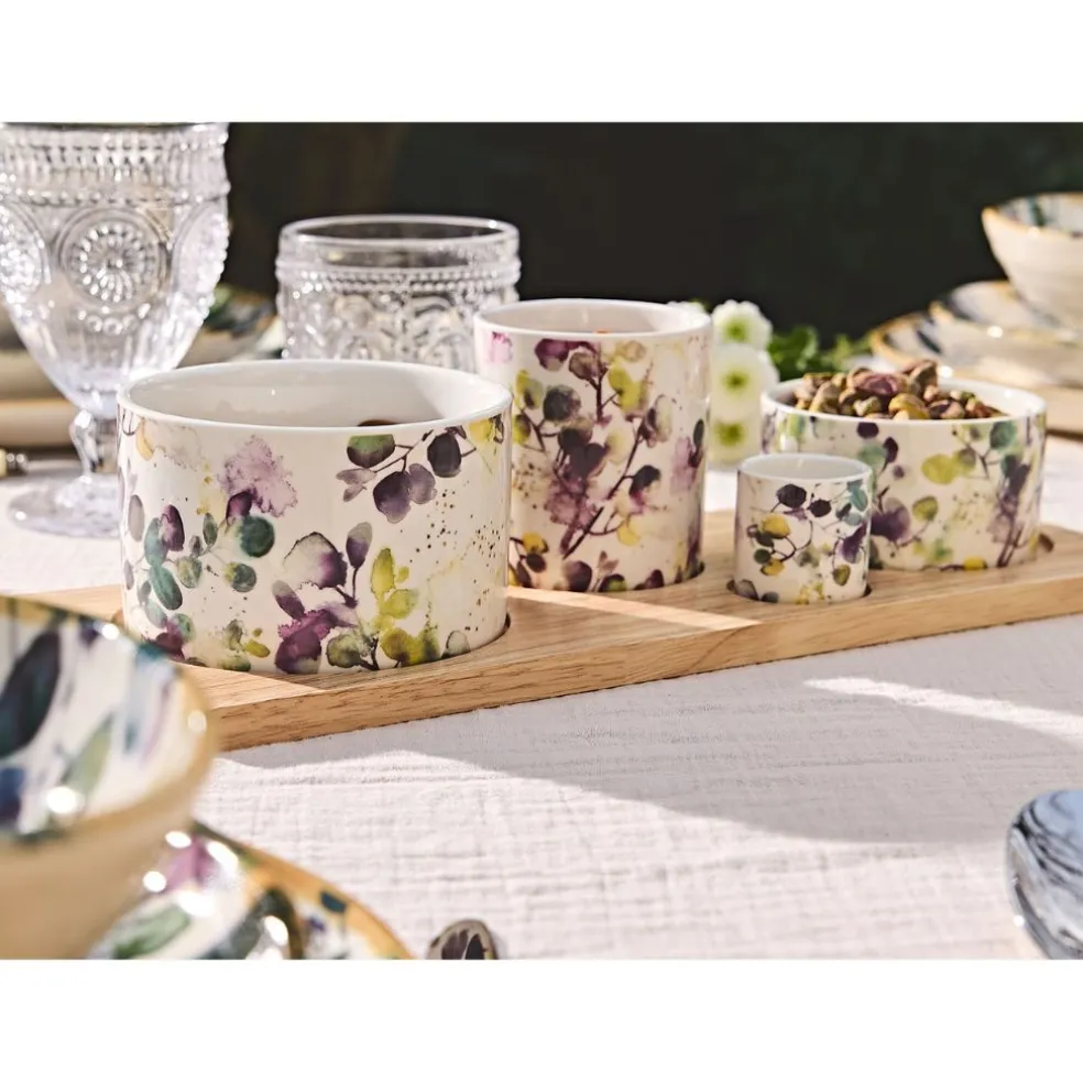 Service apéritif 4 pièces en céramique - Garden