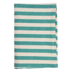 Serviette de bain en coton et polyester turquoise 90x180cm - Palma