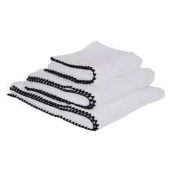 Serviette de bain en coton blanc 70x130cm - Issey