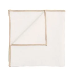 Serviette de table en lin et coton blanc 40x40cm - Corte