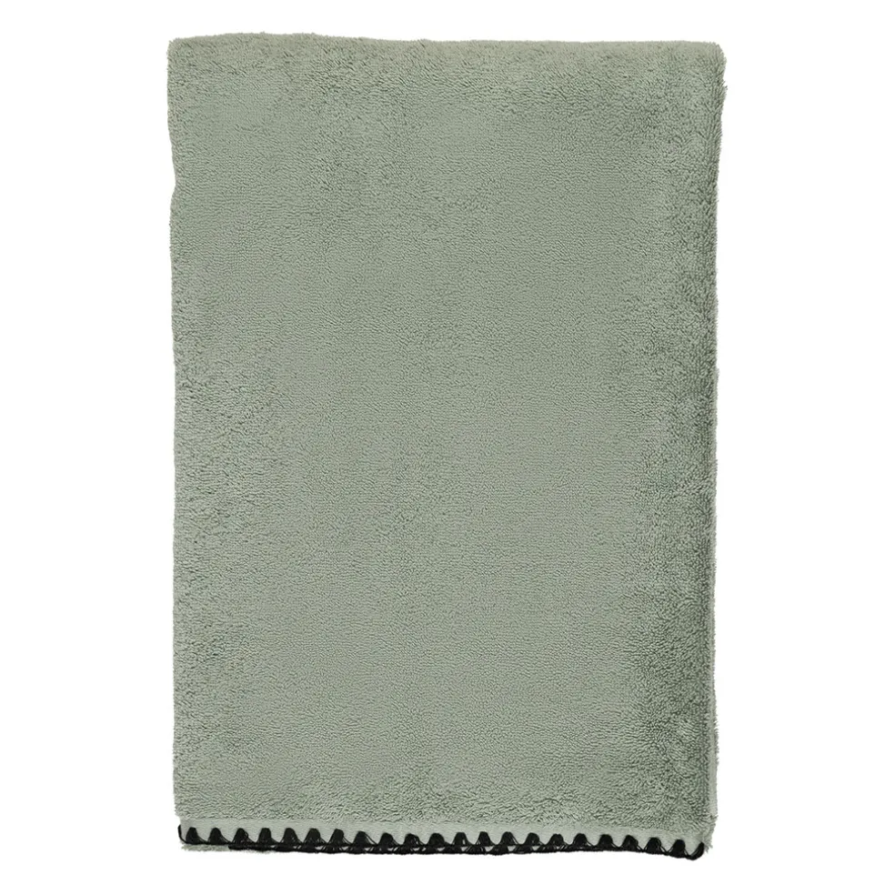 Serviette de toilette invite en coton celadon 30x50cm - Issey