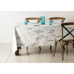 Serviette riviere vert et blanc