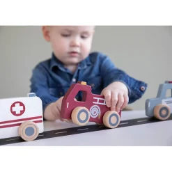 Set ambulance, camion de pompiers, voiture de police