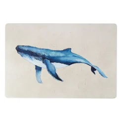 Set de table baleine en vinyle bleu 30x45cm - Baleine