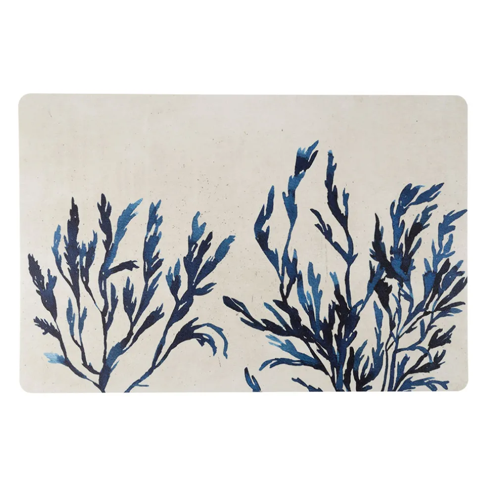 Set de table corail en vinyle bleu marine 30x45cm - Corail