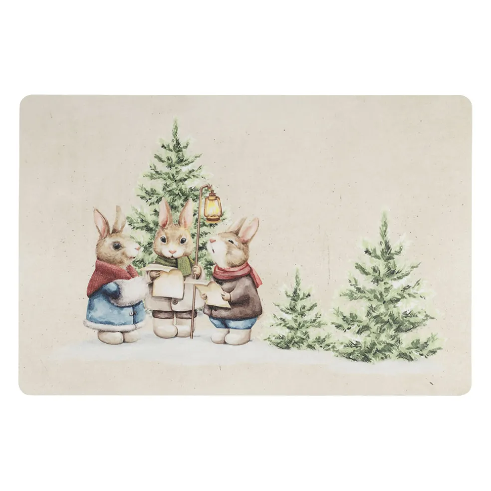 Set de table en vinyle multicolore 45x30cm - Lapins