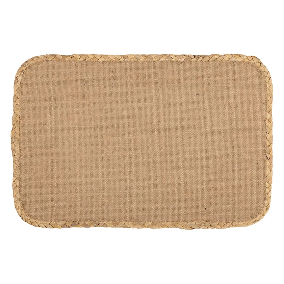 Set de table rectangle en jute naturel 45x30cm - Tressé