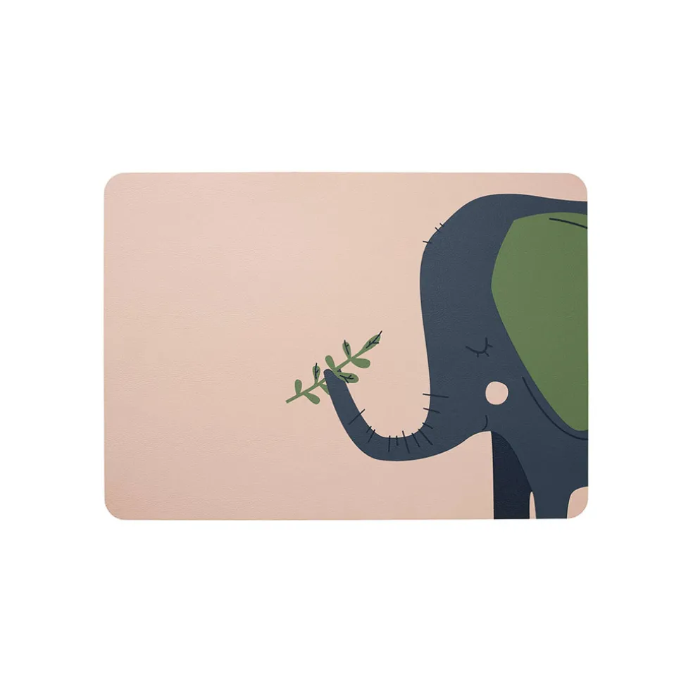 Set de table rectangle rose Emma l elephant 46x33cm - Kids