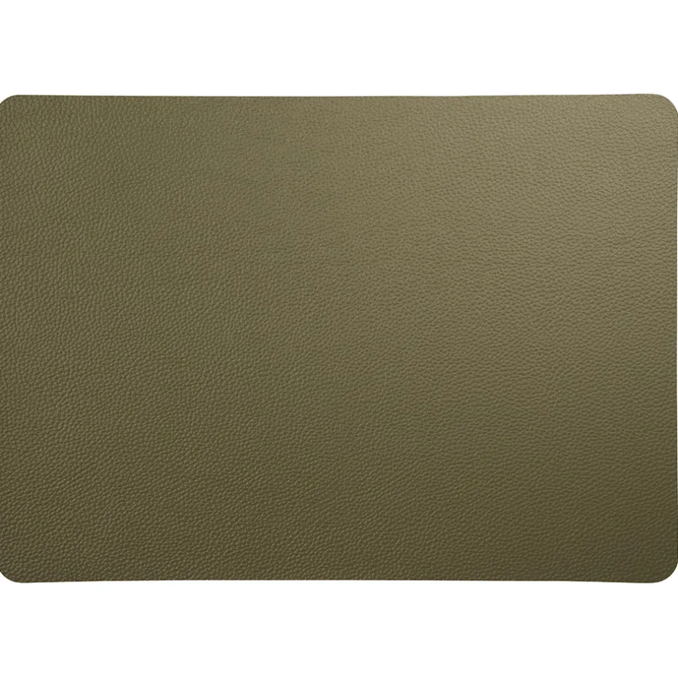 Set de table rectangle simili cuir olive 46x33cm - Optic