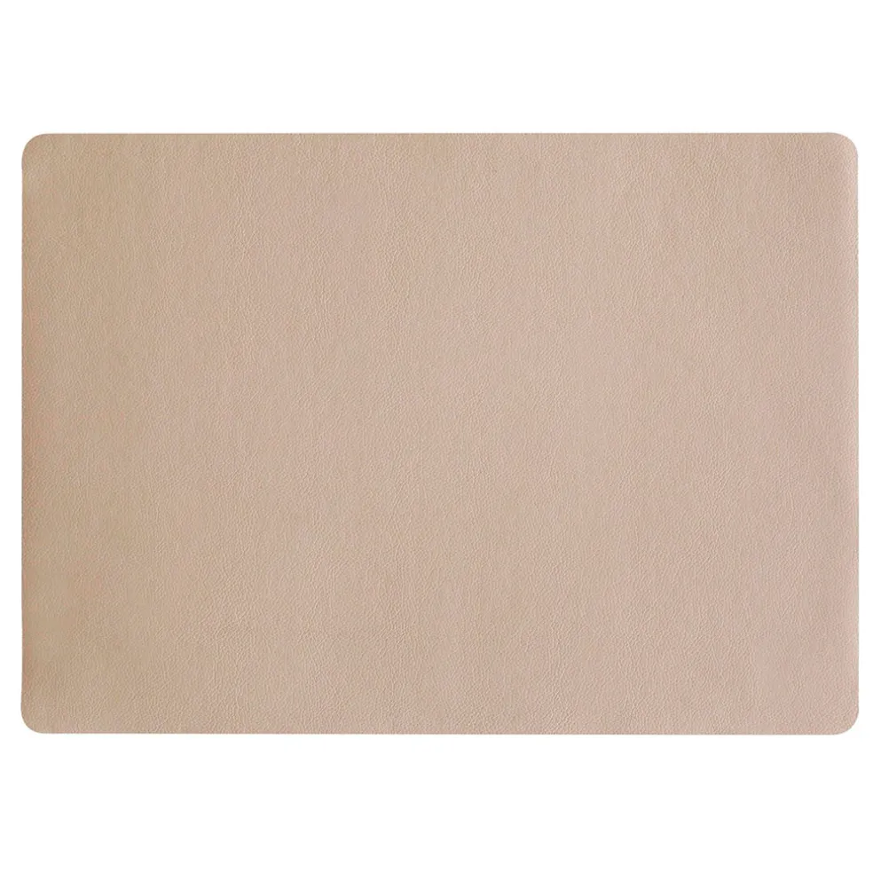 Set de table rectangle simili cuir beige 46x33cm - Optic