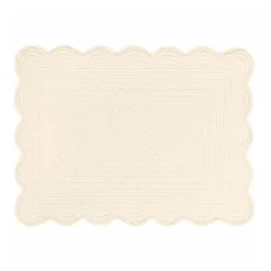 Set de table rectangulaire ivoire en coton