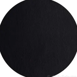 Set de table rond en simili cuir noir d38cm - Optic