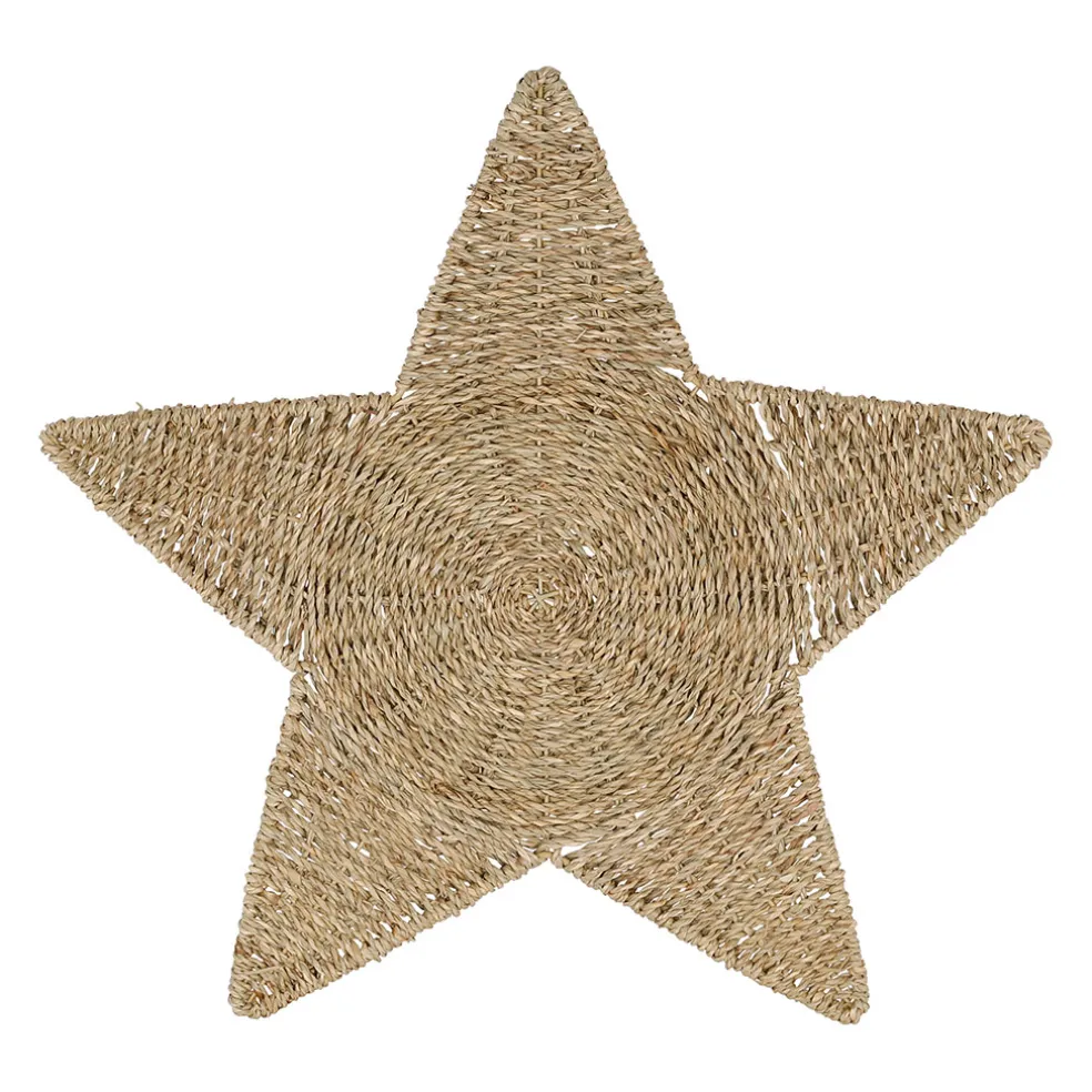Set de table étoile en jonc de mer naturel 44.5x44.5cm - Borneo