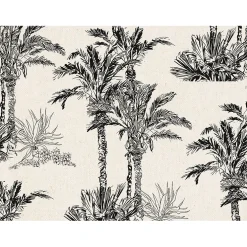 Set de table vinyle palmiers 30x40cm noir