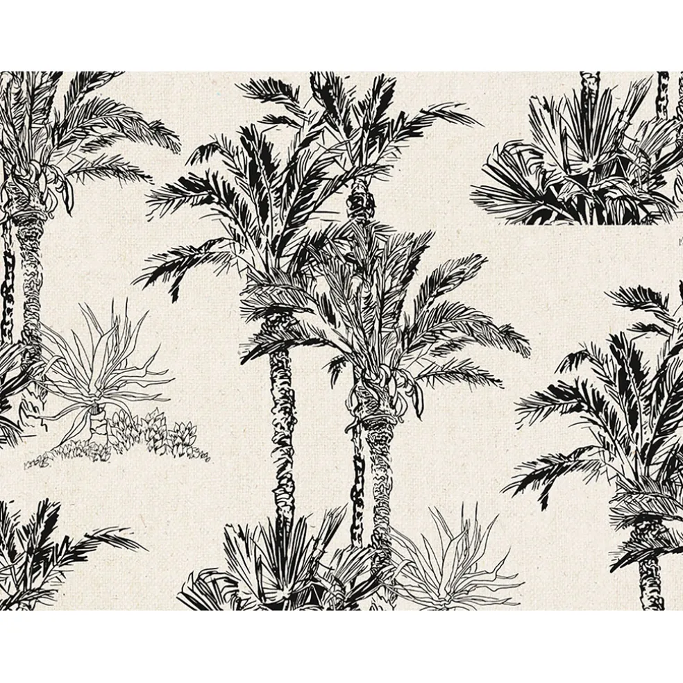 Set de table vinyle palmiers 30x40cm noir