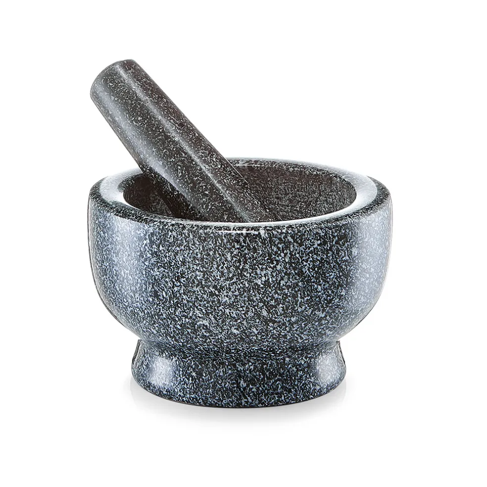 Set mortier et pilon en granit anthracite