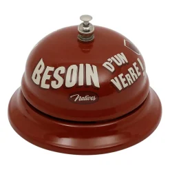 Sonnette " liquide thérapie" en fer rouge - Rugby