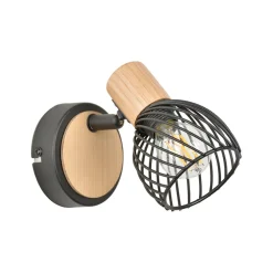 Spot 1 lumière en métal h13cm mat noir - kento