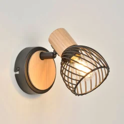 Spot 1 lumière en métal h13cm mat noir - kento