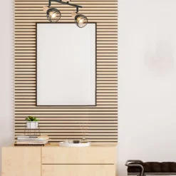 Spot 2 lumières en métal h16cm mat noir - kento