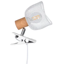 Spot à pince en métal h19cm blanc - Ottawa