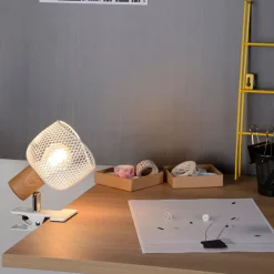 Spot à pince en métal h19cm blanc - Ottawa