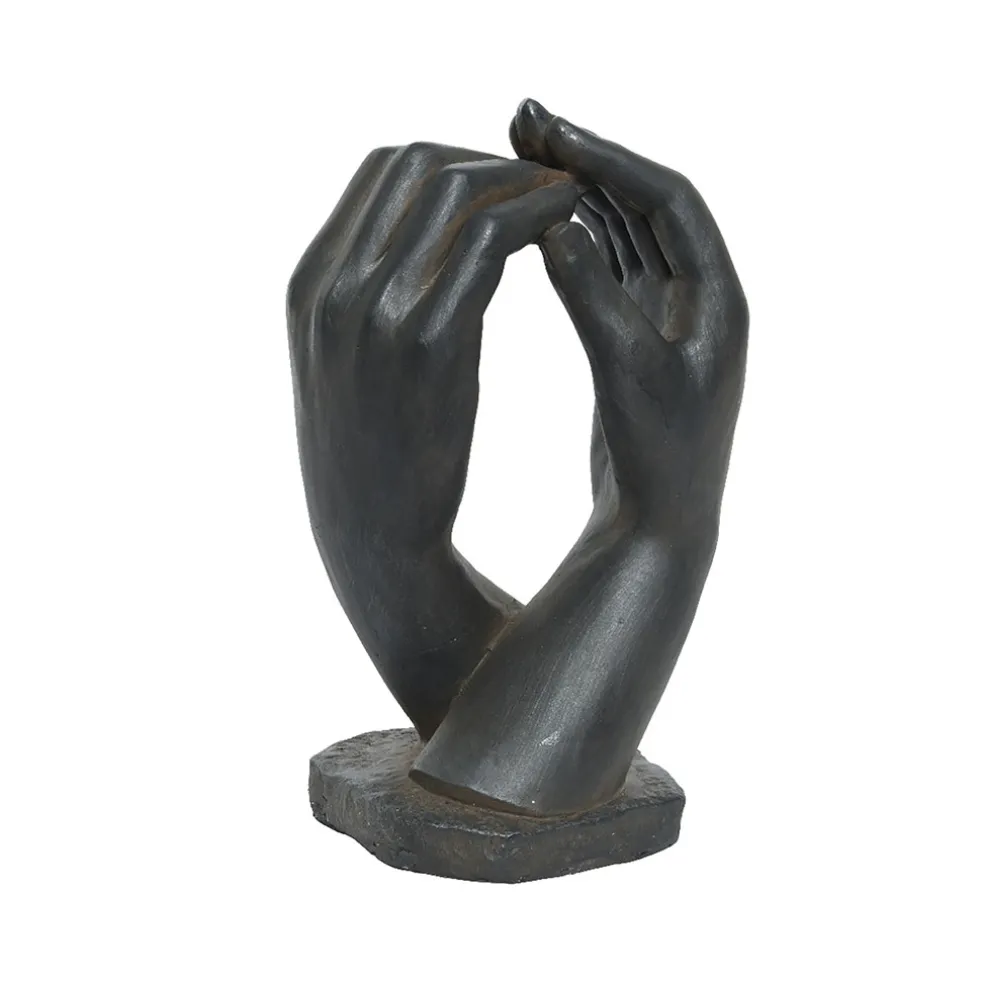 Statue d'extérieur mains anthracite noir h64cm