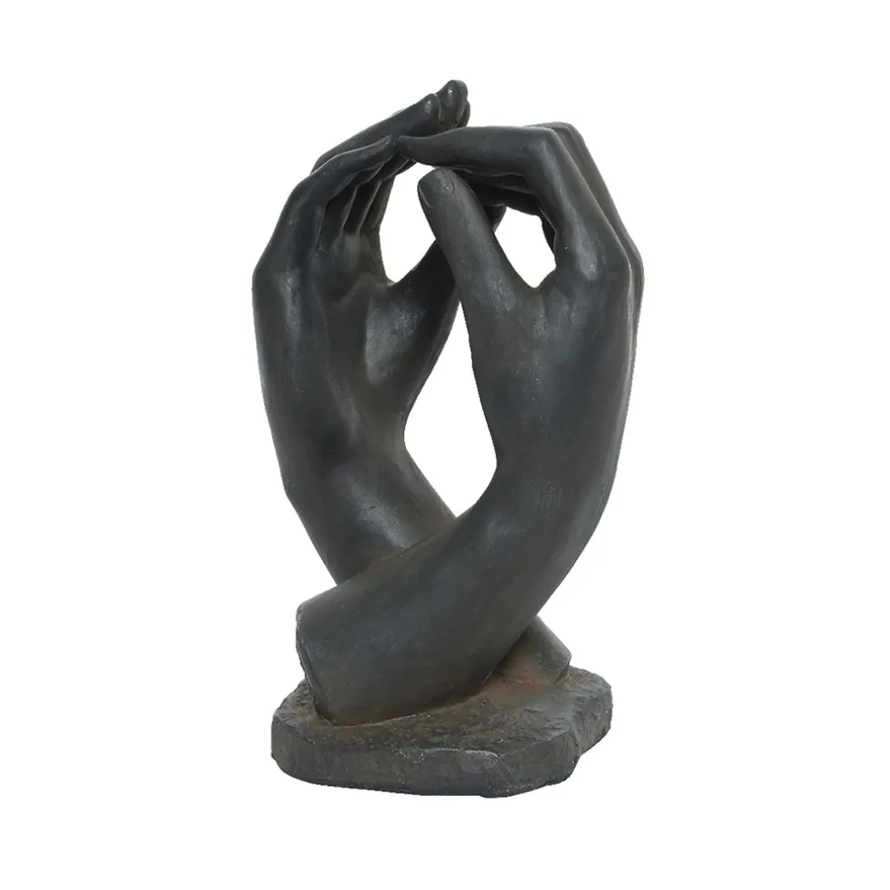 Statue d'extérieur mains anthracite noir h64cm