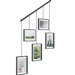 Support 5 cadres suspendu noir